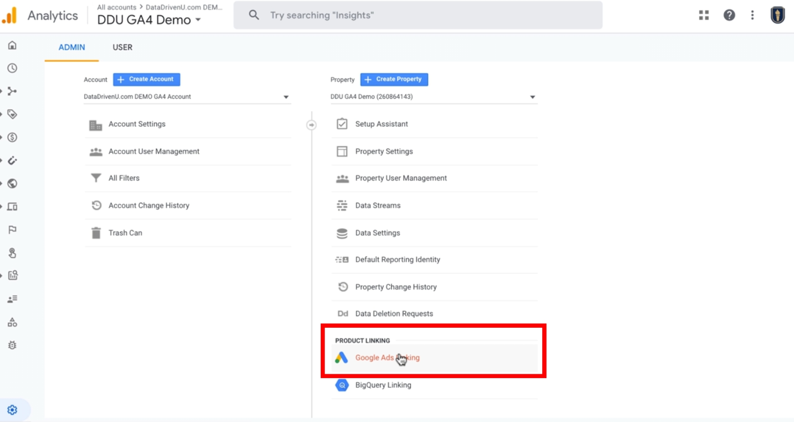 How To Link Google Ads With Google Analytics 4 - Data Driven U